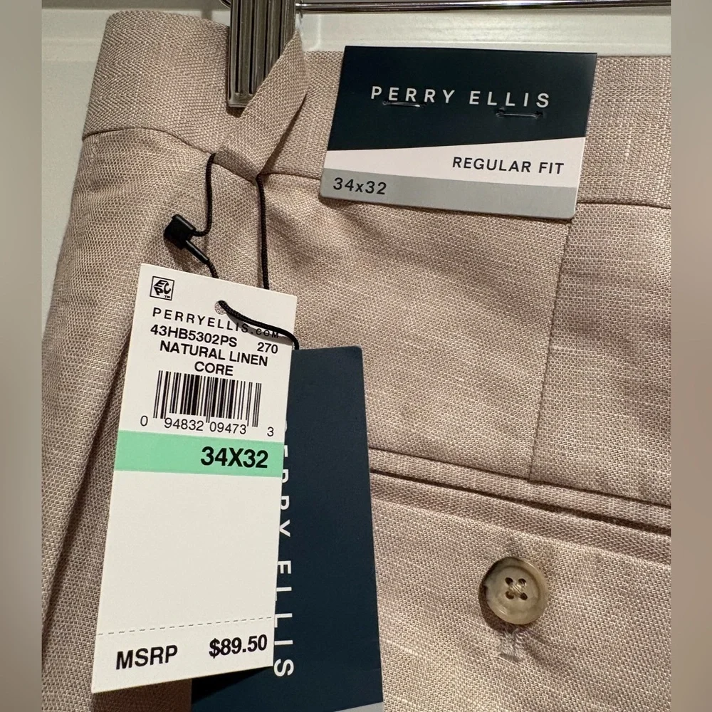 NWT Perry Ellis Linen Dress Slacks